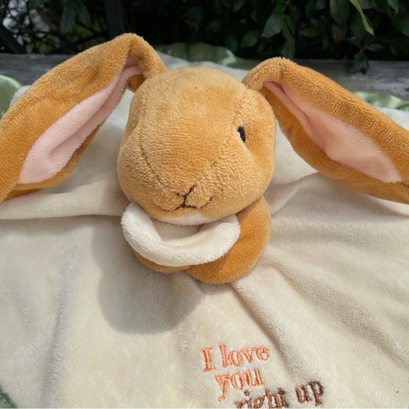 Bunny Rabbit baby blanket Guess How Much I Love You Up to the Moon Back Security - Picture 2 of 8